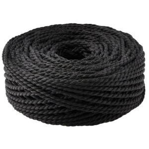 加藤伝蔵商店　ポリ 庭園ロープ［黒］　【3mm×100m】