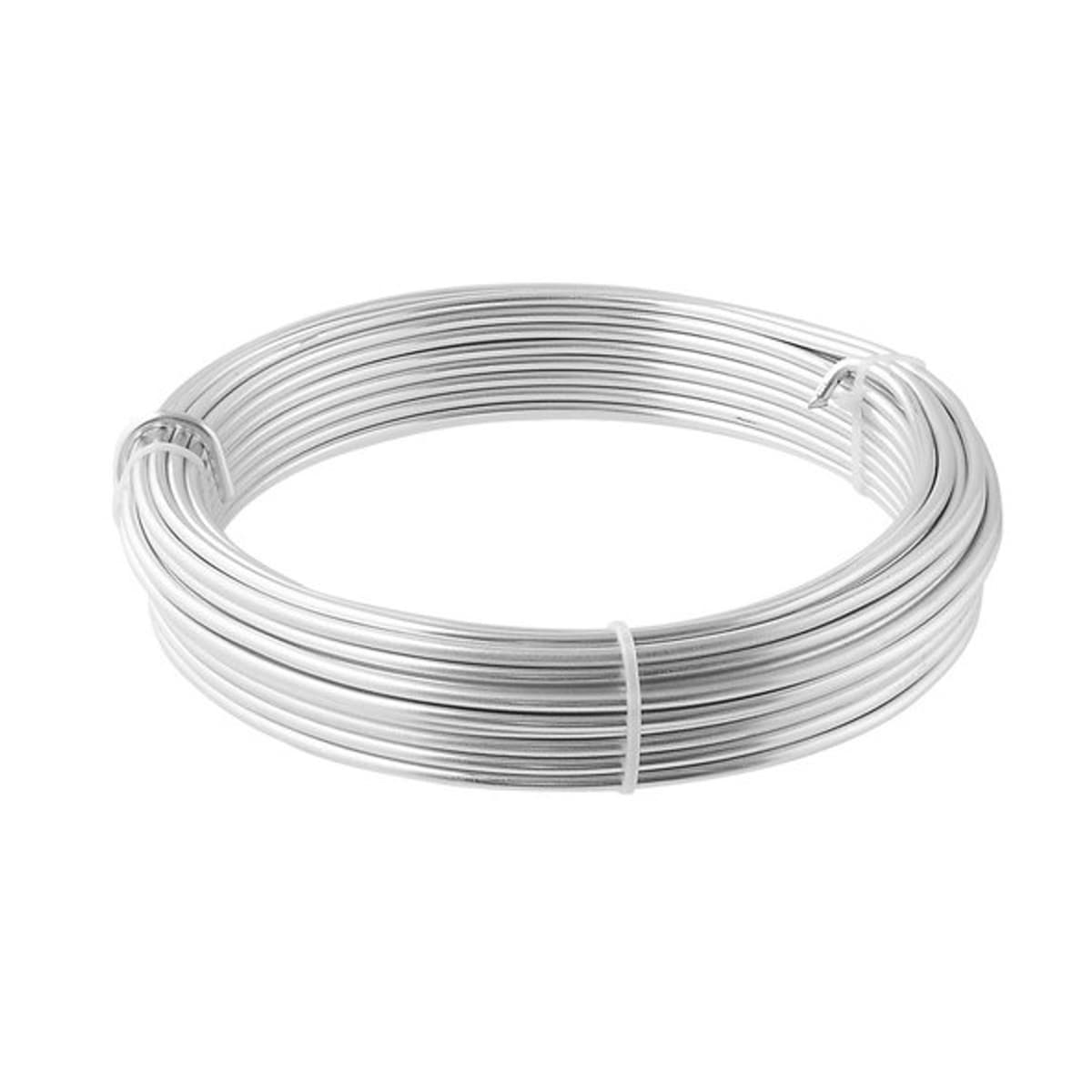 自然作 アルミ 盆栽 針金 白 400g 直径3.5mm アークランズ