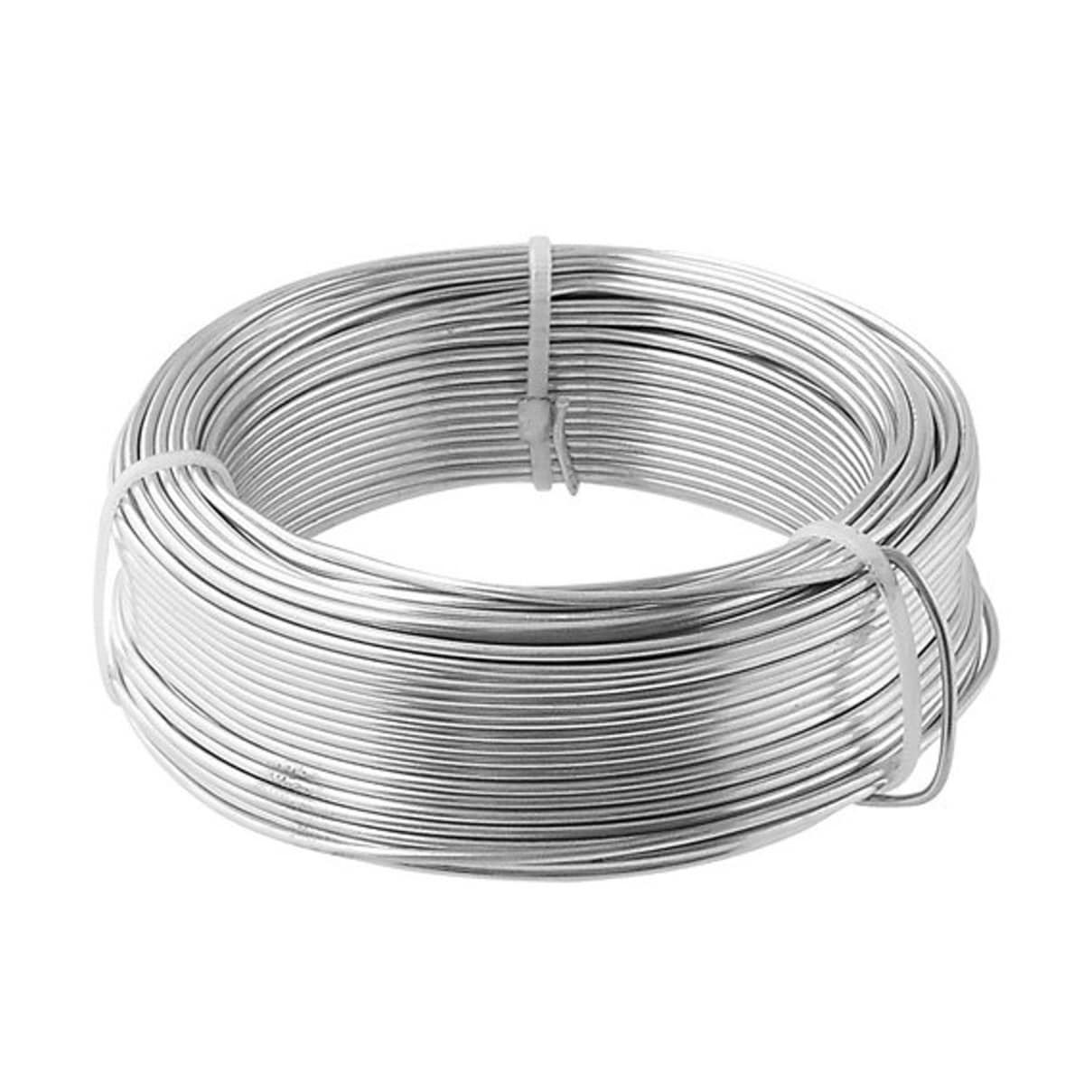 自然作 アルミ 盆栽 針金 白 150g 直径1.5mm アークランズ