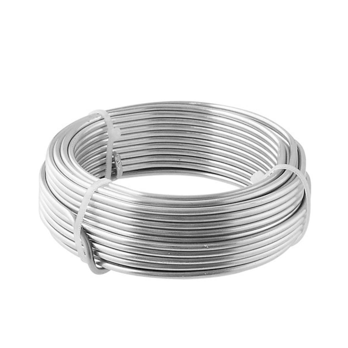 自然作 アルミ 盆栽 針金 白 150g 直径2.5mm アークランズ