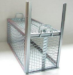 【送料無料】ジャンボ捕獲器DX　メッキ サイズ幅310×奥行665×高さ350mm