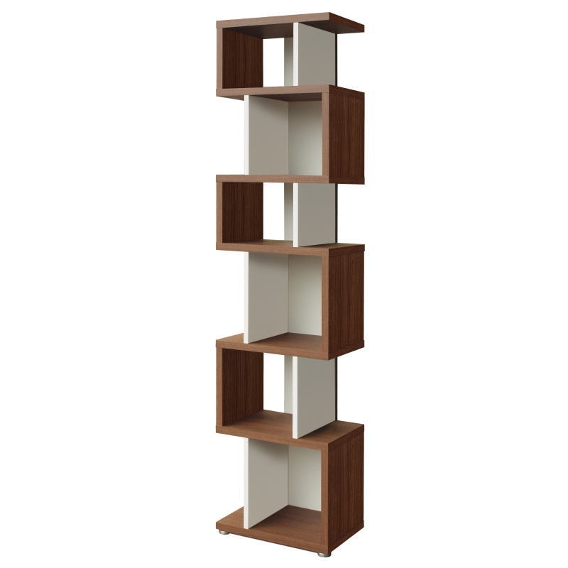 【送料無料】大洋 リエール デザインシェルフ W44×H177 LI 1845R WB&WH 【メーカー直送・代引不可・置配不可】