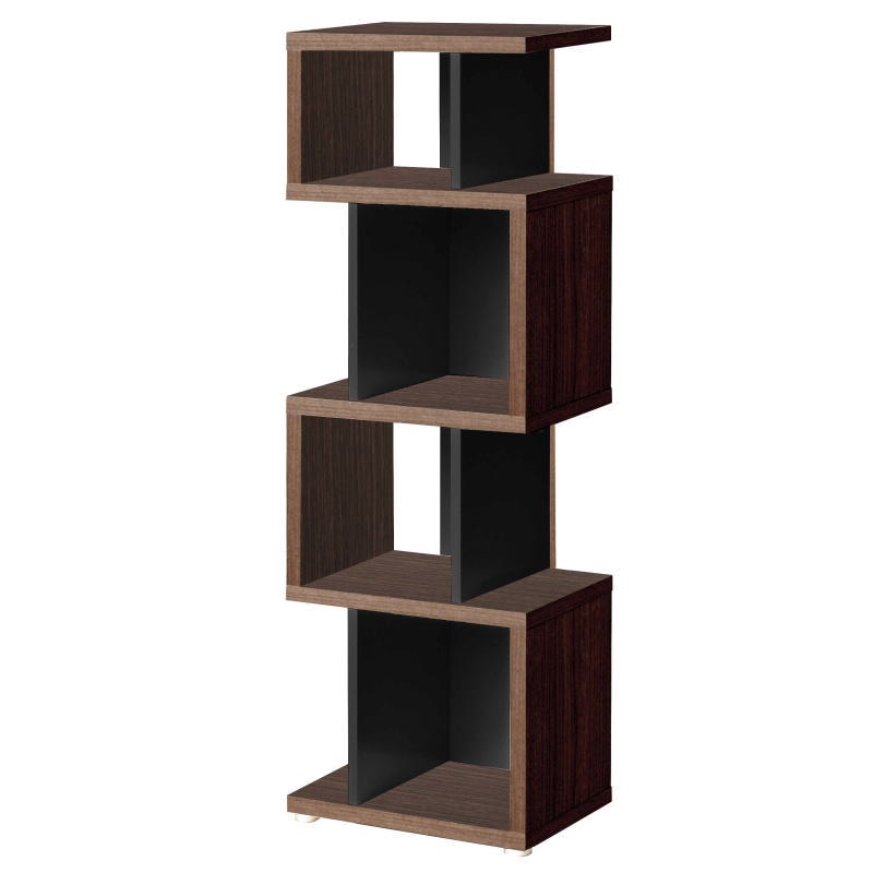 【送料無料】大洋 リエール デザインシェルフ W44XH124 LI 1245R DB&BK 【メーカー直送・代引不可・置配不可】