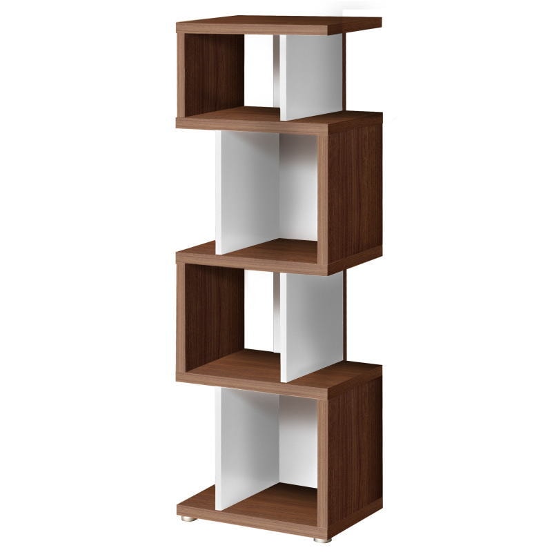 【送料無料】大洋 リエール デザインシェルフ W44XH124 LI 1245R WB&WH 【メーカー直送・代引不可・置配不可】