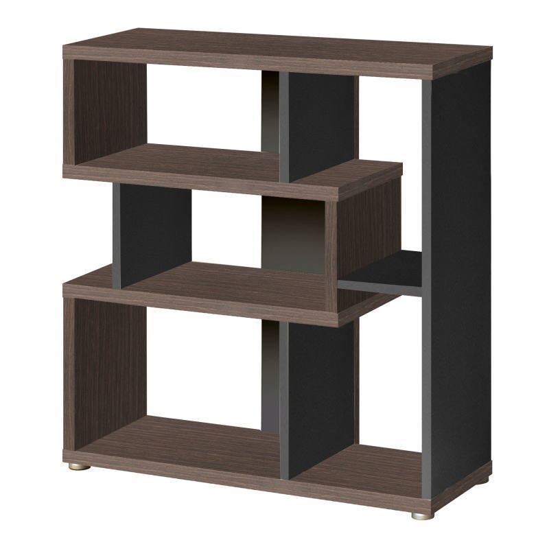 【送料無料】大洋 リエール デザインシェルフ W80×H85 LI 8580R DB&BK 【メーカー直送・代引不可・置配不可】