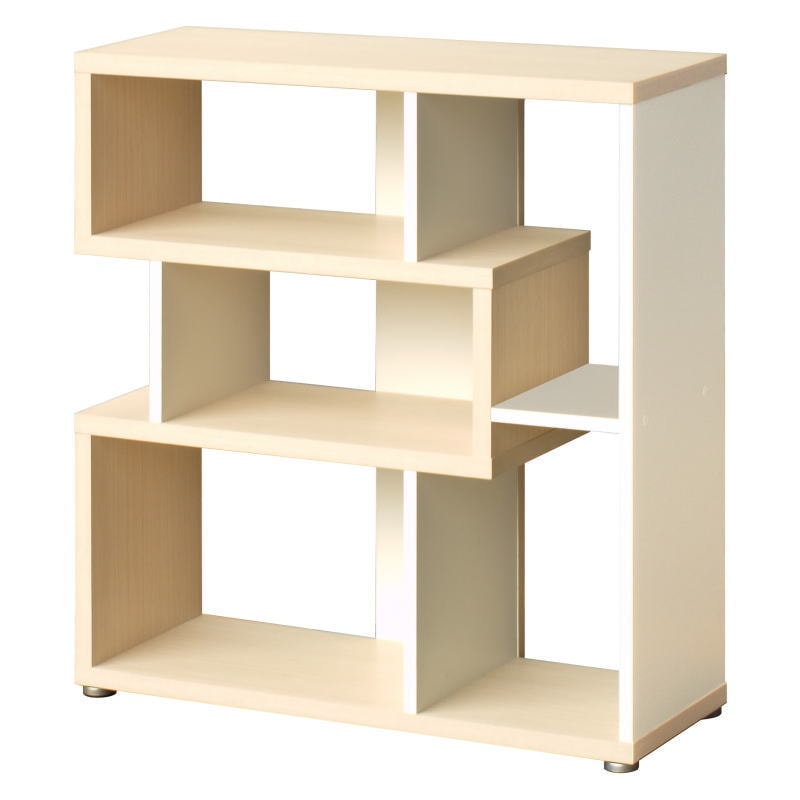 【送料無料】大洋 リエール デザインシェルフ W80×H85 LI 8580R LN&WH 【メーカー直送・代引不可・置配不可】