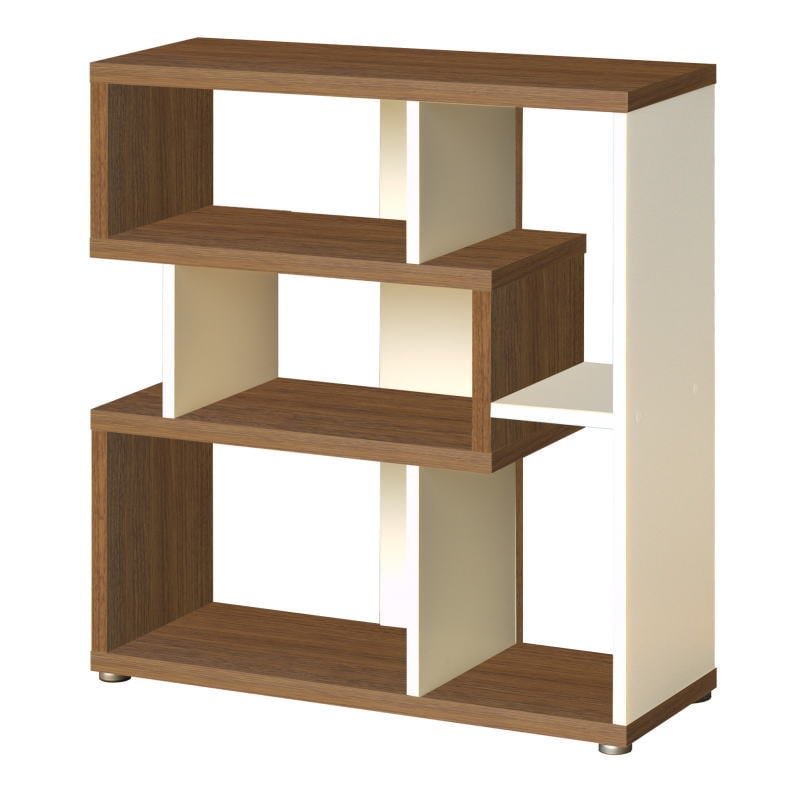 【送料無料】大洋 リエール デザインシェルフ W80×H85 LI 8580R WB&WH 【メーカー直送・代引不可・置配不可】