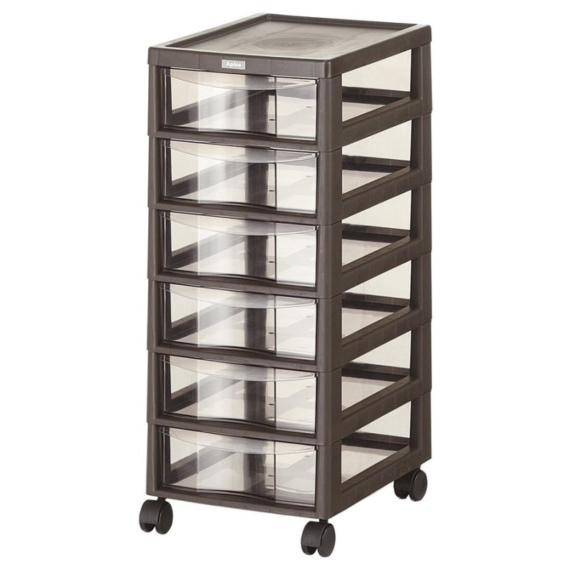 【送料無料】JEJ アプロス A4 深型 6段 ダークブラウン 1020239