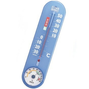 EMPEX エンペックス 生活管理温・湿度計 TG-2456　クリアブルー