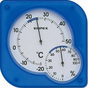 メーカー欠品中 次回3月上旬入荷予定です EMPEX エンペックス シュクレmidi温・湿度計 クリアブルー TM-5606