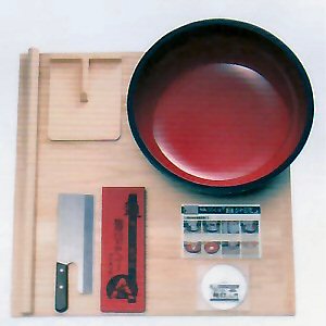 【送料無料】豊稔企販 普及型麺打セット 大 そば打ちセット A-1260 麺打入門DVD付