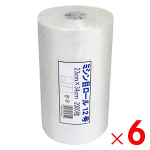 【送料無料】ニッコー ミシン目ロール 12号 半透明 2000枚 RP-12 ×6個［ケース販売］