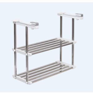 送料無料】田窪工業所 伸縮吊戸下はさみ棚2段55～95cm HM2-90L