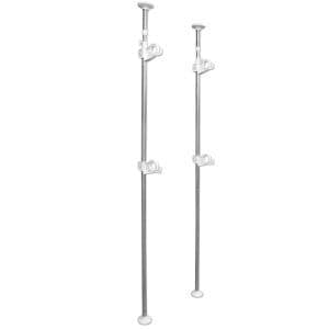 【送料無料】平安伸銅工業　ワンタッチ ベランダ物干し受　1セット2本組　MC-80