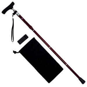 【送料無料】細型ネック折りたたみステッキ 花柄レッド NS57-F5 アークランズ