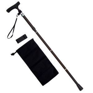 【送料無料】細型ネック折りたたみステッキ ブラウン NS57-01 アークランズ