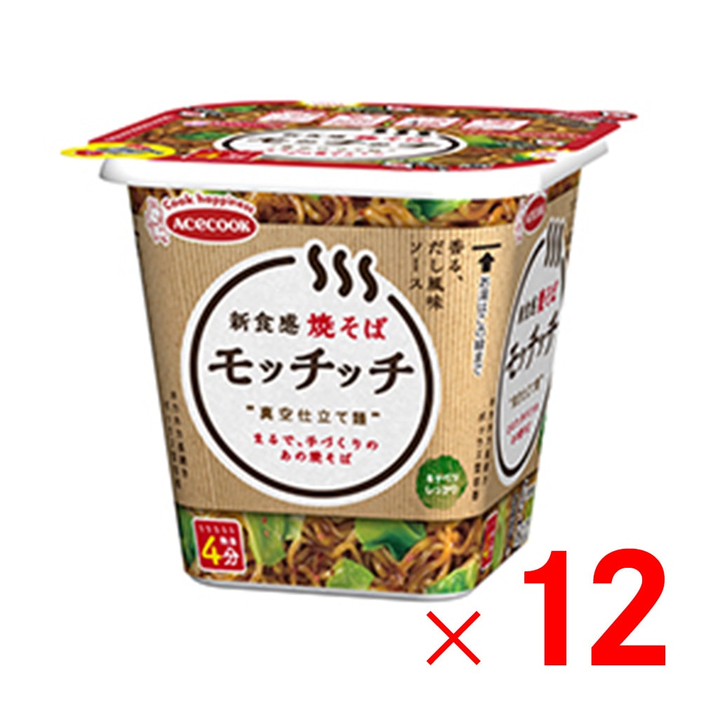 5箱まで1個口 エースコック 焼そばモッチッチ×12個 ［ケース販売