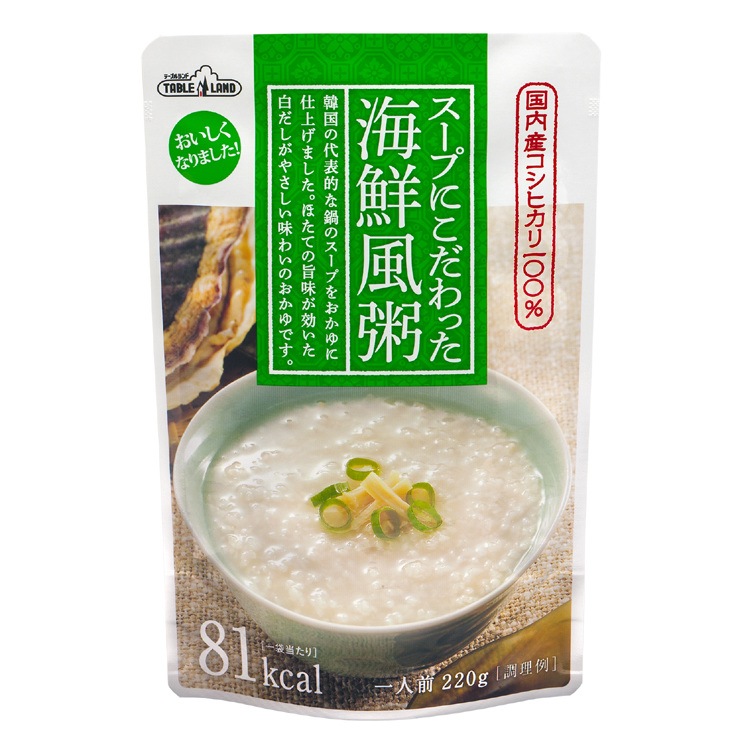 6ボールまで1個口 テーブルランド スープにこだわった海鮮風粥 220ｇ ×12個  ボール販売