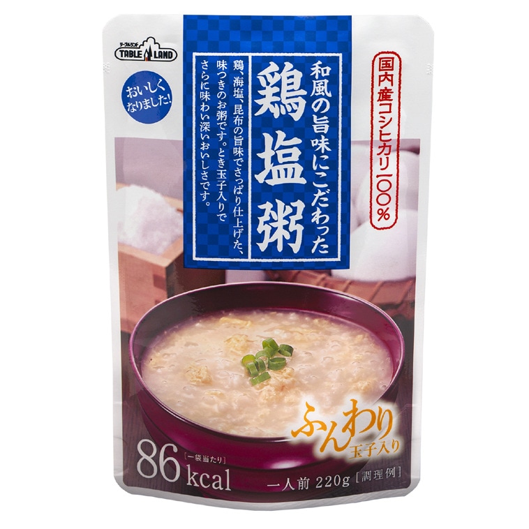 6ボールまで1個口 テーブルランド 和風の旨みにこだわった鶏塩粥 220ｇ ×12個  ボール販売