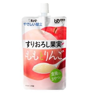 キューピー やさしい献立[介護食] Y4-12 すりおろし果実 ももとりんご×8個 ［ボール販売］