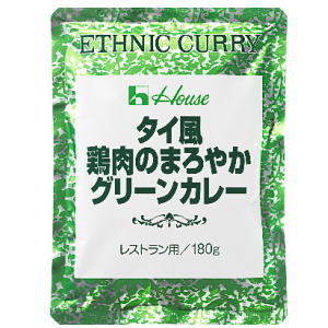 【送料無料】ハウス タイ風鶏肉のまろやかグリーンカレー 180g×30個［ケース販売］