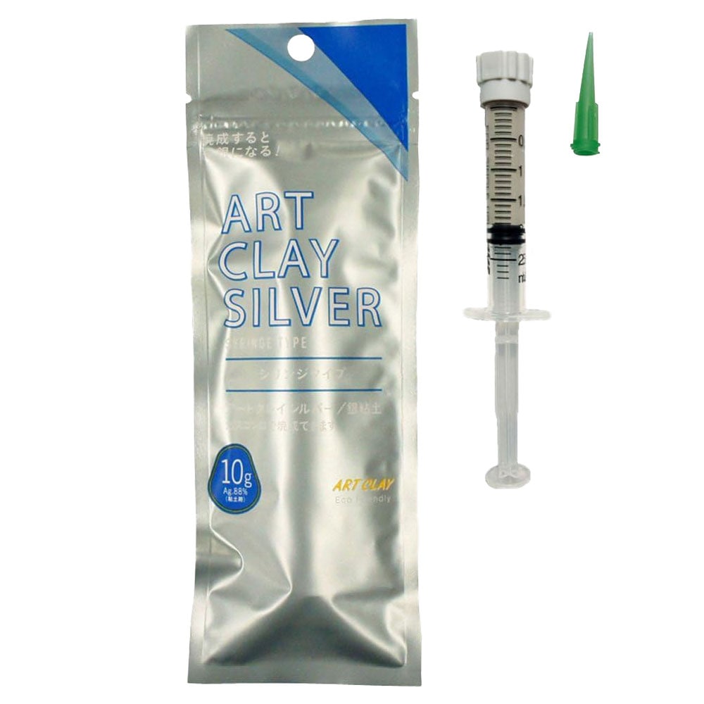 【送料無料】アートクレイシルバー シリンジタイプ 10g ノズル1本付 A-0280