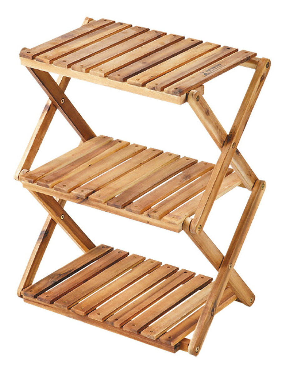 【送料無料】キャプテンスタッグ CSクラシックス 木製3段ＭＯＶＥラック 460 UP-2584