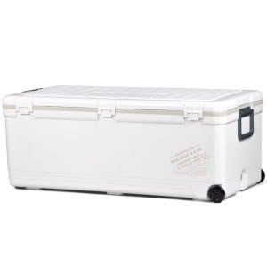 【送料無料】【在庫限り】伸和 ホリデーランドクーラー 76H W ホワイト 76L 大型 クーラーボックス キャスター付