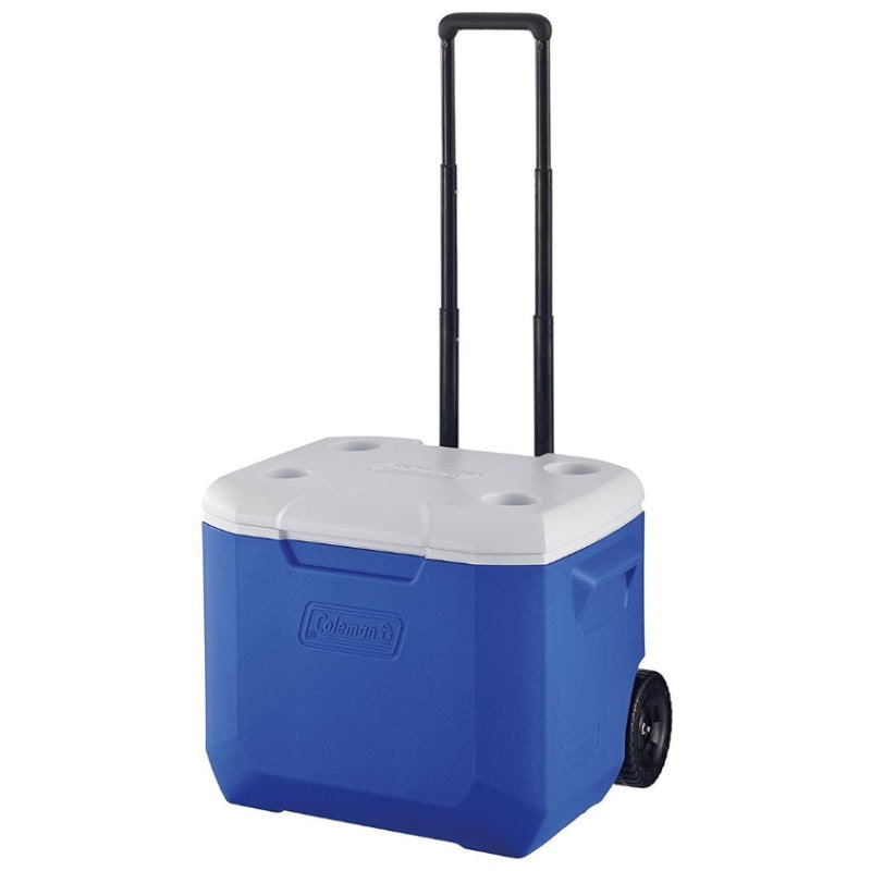 送料無料】コールマン ホイールクーラー 60QT ブルー/ホワイト 56L