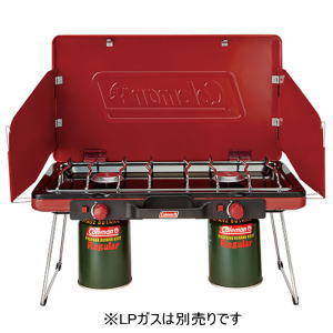 【送料無料】メーカー欠品中 次回3月中旬入荷予定です　コールマン パワーハウスLP ツーバーナーストーブ2 レッド 2000021950