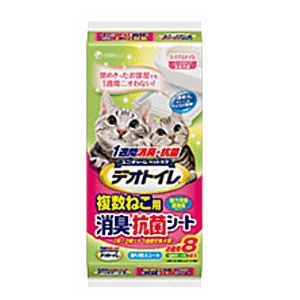ユニ・チャーム　ペットケア 1週間消臭・抗菌デオトイレ 複数ねこ用消臭・抗菌シート 8枚
