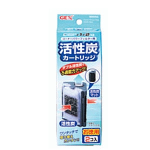 GEX ジェックス コーナーパワーフィルター用 活性炭カートリッジ お徳用2コ入り