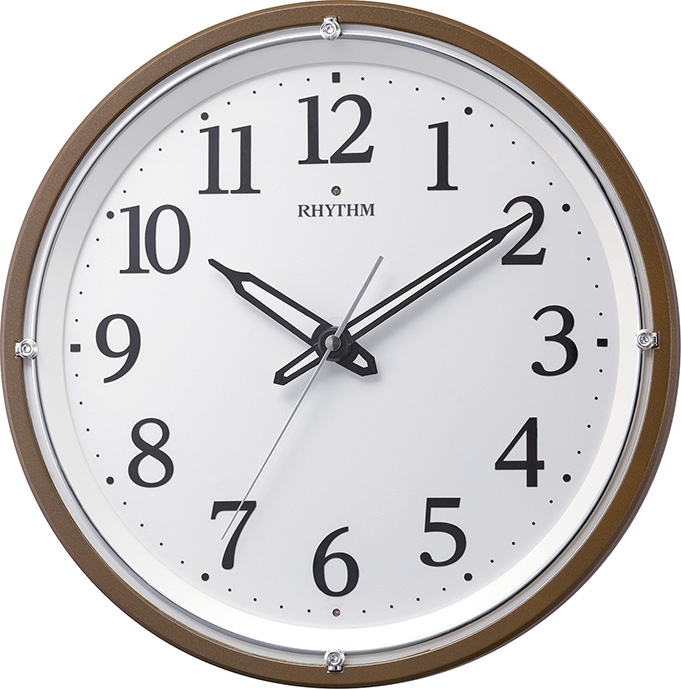 【送料無料】リズム時計 電波掛時計 リバライト532 8MY532SR06