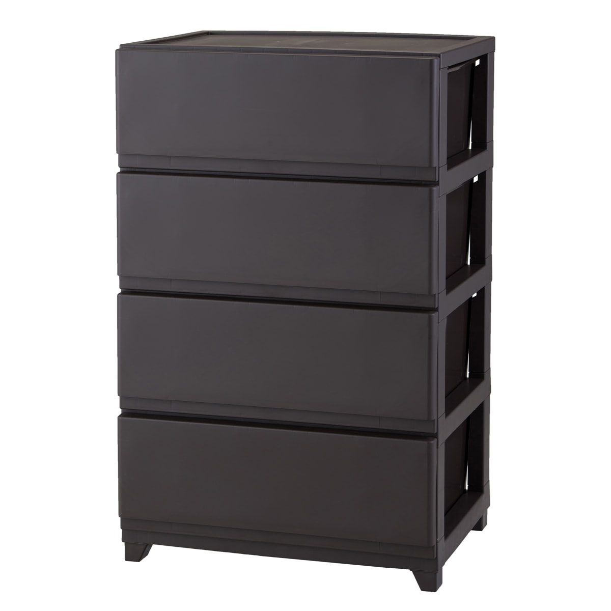 【送料無料】JEJ デコニーシーヴォワイド 4段 ダークブラウン 106917