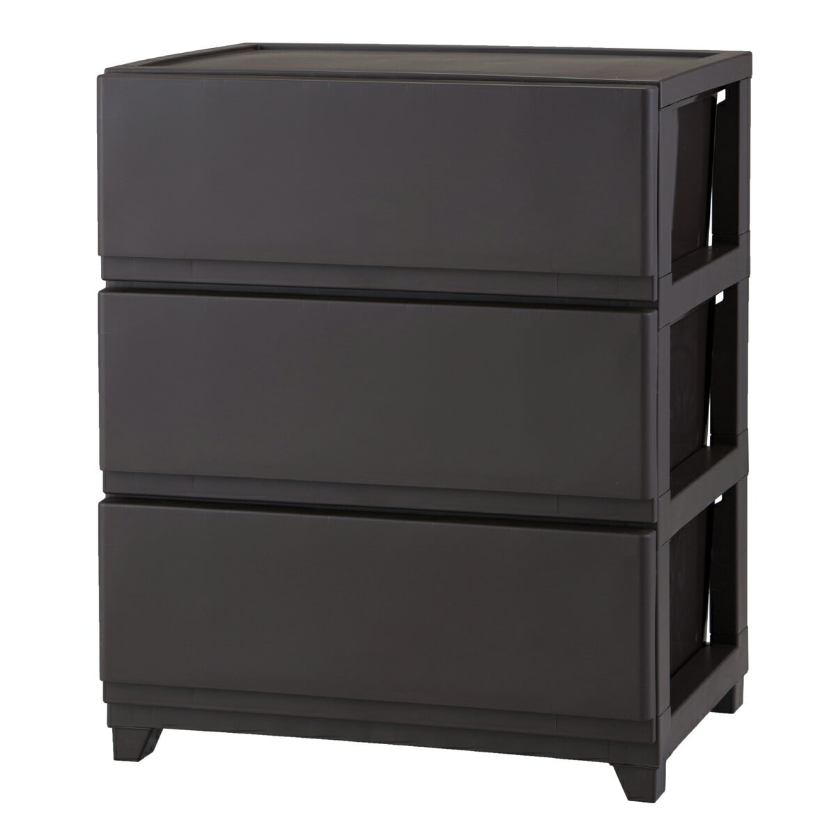 【送料無料】JEJ デコニーシーヴォワイド 3段 ダークブラウン 107877