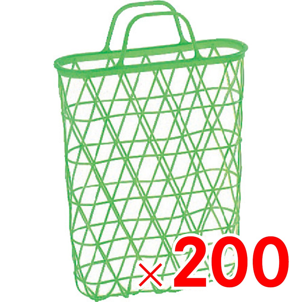 【送料無料】【法人限定】サンコー 手提篭 リンゴ篭 グリーン 200個 500602 セット販売 【メーカー直送・代引不可・置配不可】