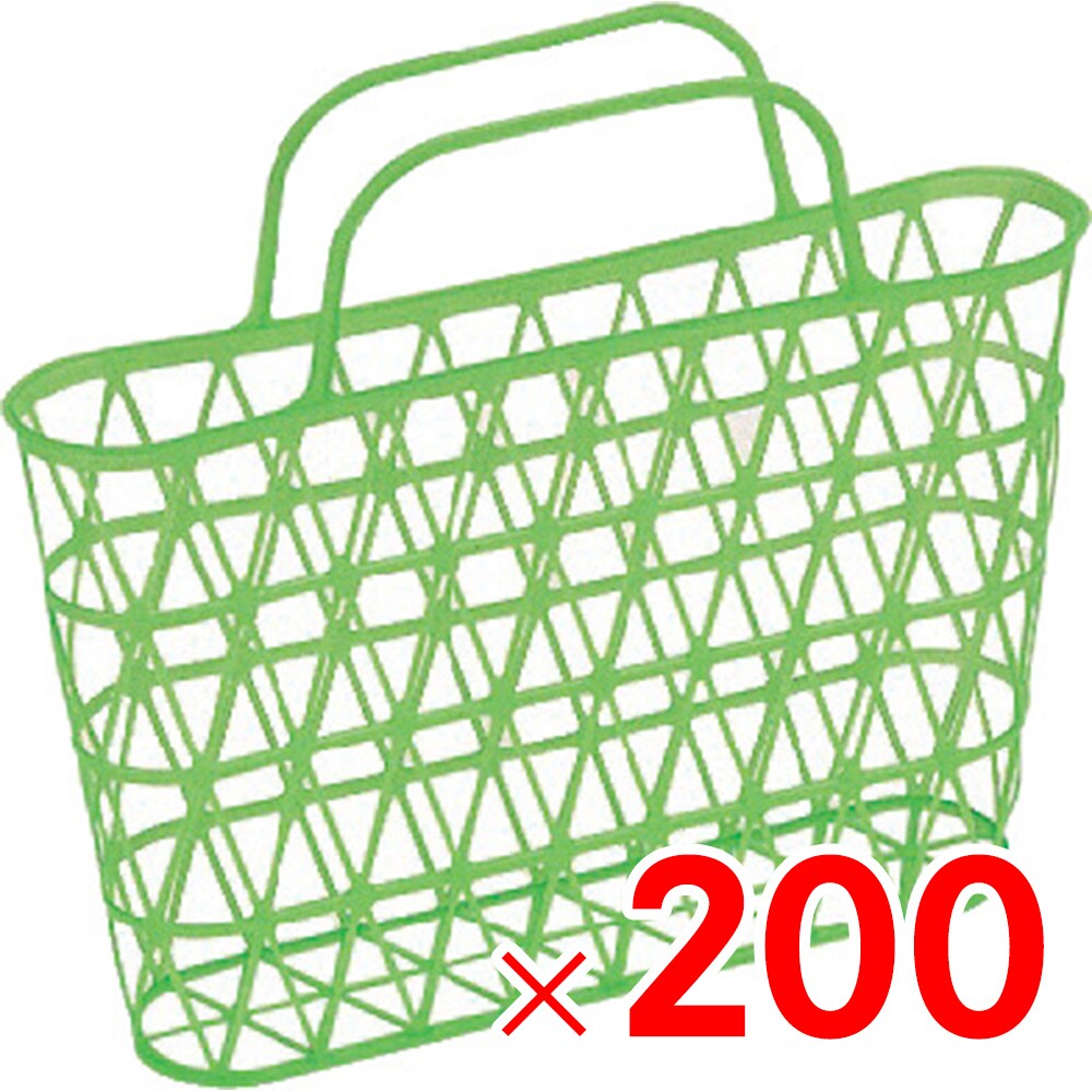【送料無料】【法人限定】サンコー 手提篭 小－2 グリーン 200個 500301 セット販売 【メーカー直送・代引不可・置配不可】