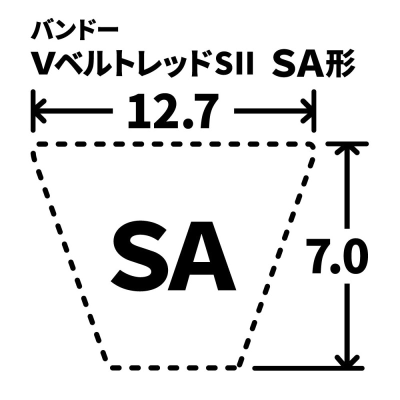 SA-105 バンドー化学 農機用Vベルト レッドＳ2