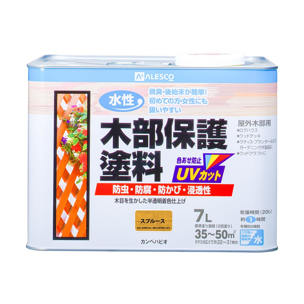送料無料】カンペハピオ 水性 屋外木部保護塗料 スプルース 7L | 塗料