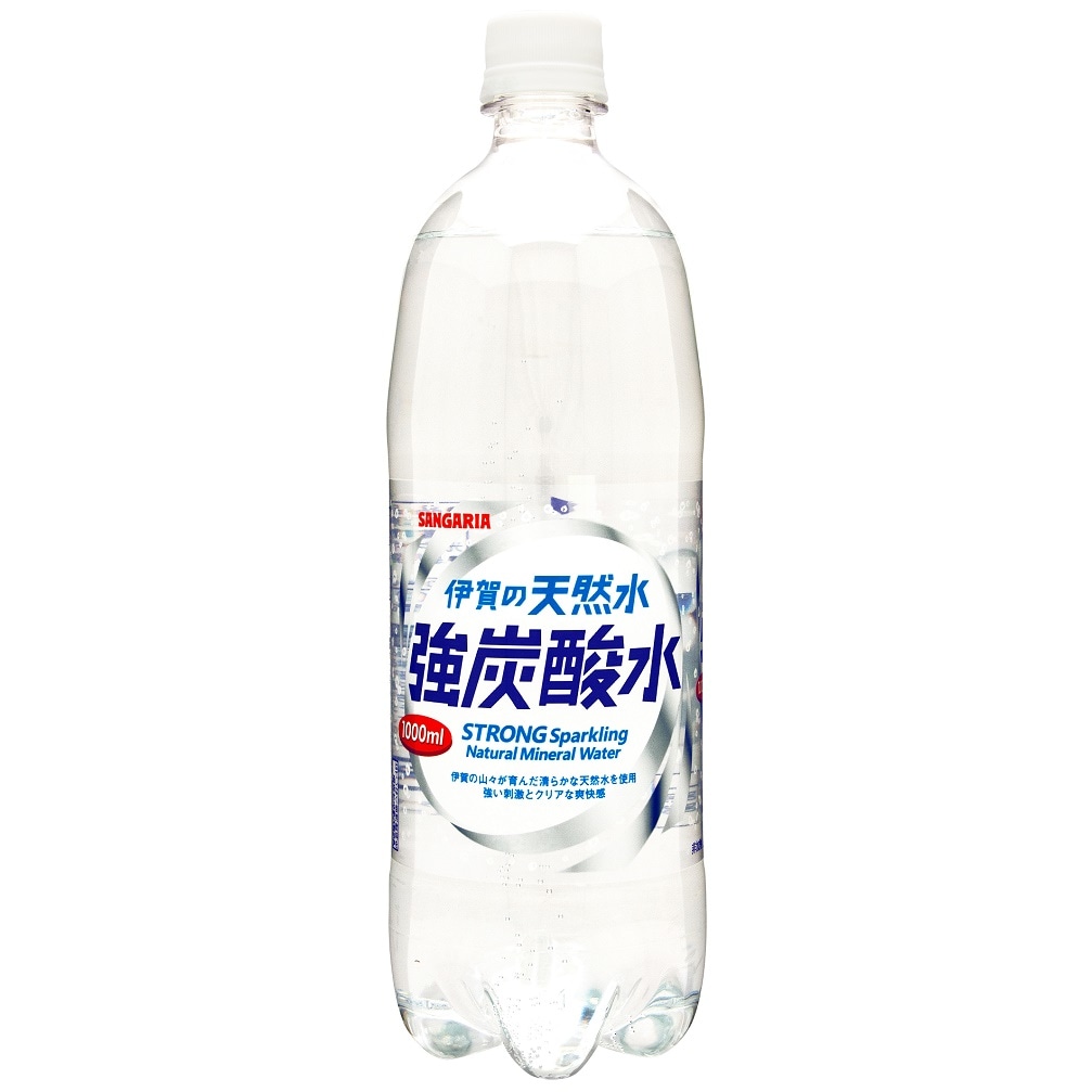 サンガリア 伊賀の天然水強炭酸水 1000ml×12個 ケース販売 (9247)
