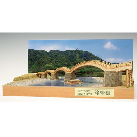 送料無料】ウッディジョー 木製建築模型 錦帯橋パースモデル | アート