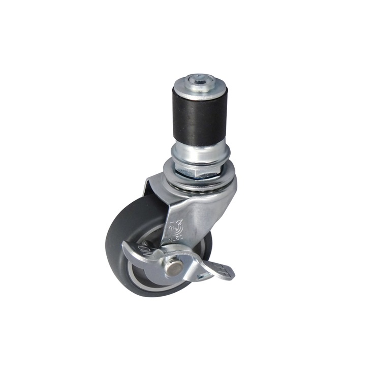 矢崎化工 イレクター用金属製キャスター ストッパー付 YGR-50S ST