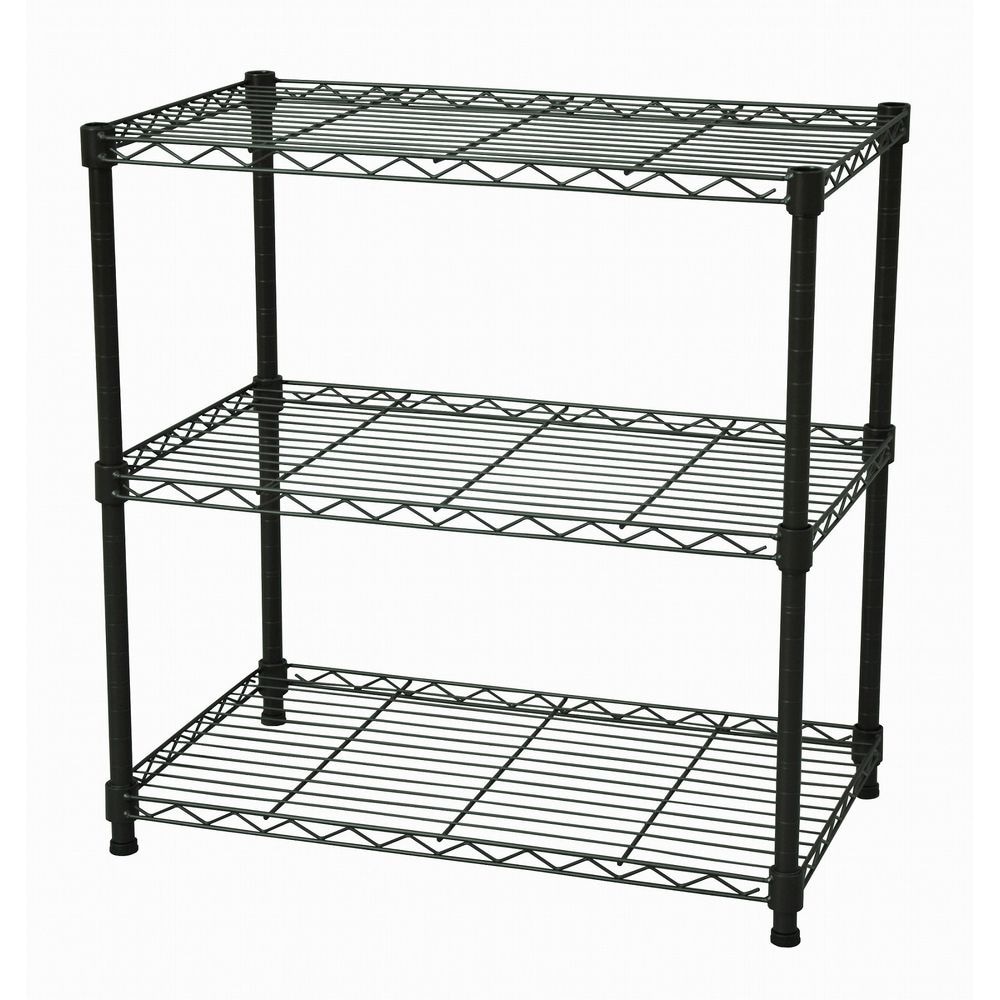 【送料無料】エイ・アイ・エス 19φスチールラックセット 3段 ブラウン NS-6035BR 60x35x61.8cm 【メーカー直送・代引不可・置配不可】