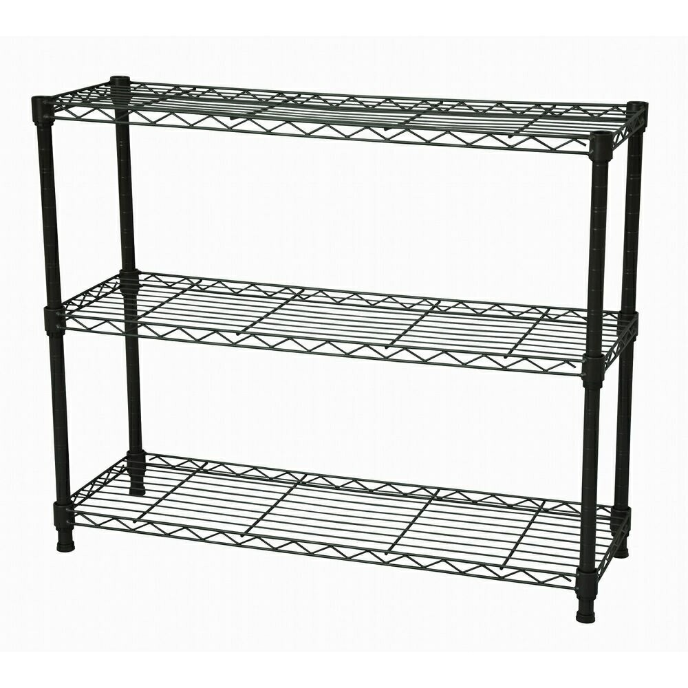 送料無料】エイ・アイ・エス 19φスチールラックセット 3段 ブラウン NS