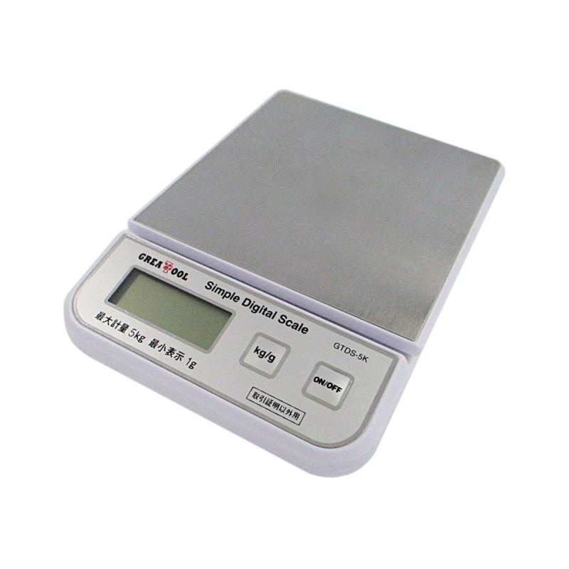 グレートツール 簡易デジタルはかり 5kg 取引証明以外用 予備電池付 GTDS-05K アークランズ