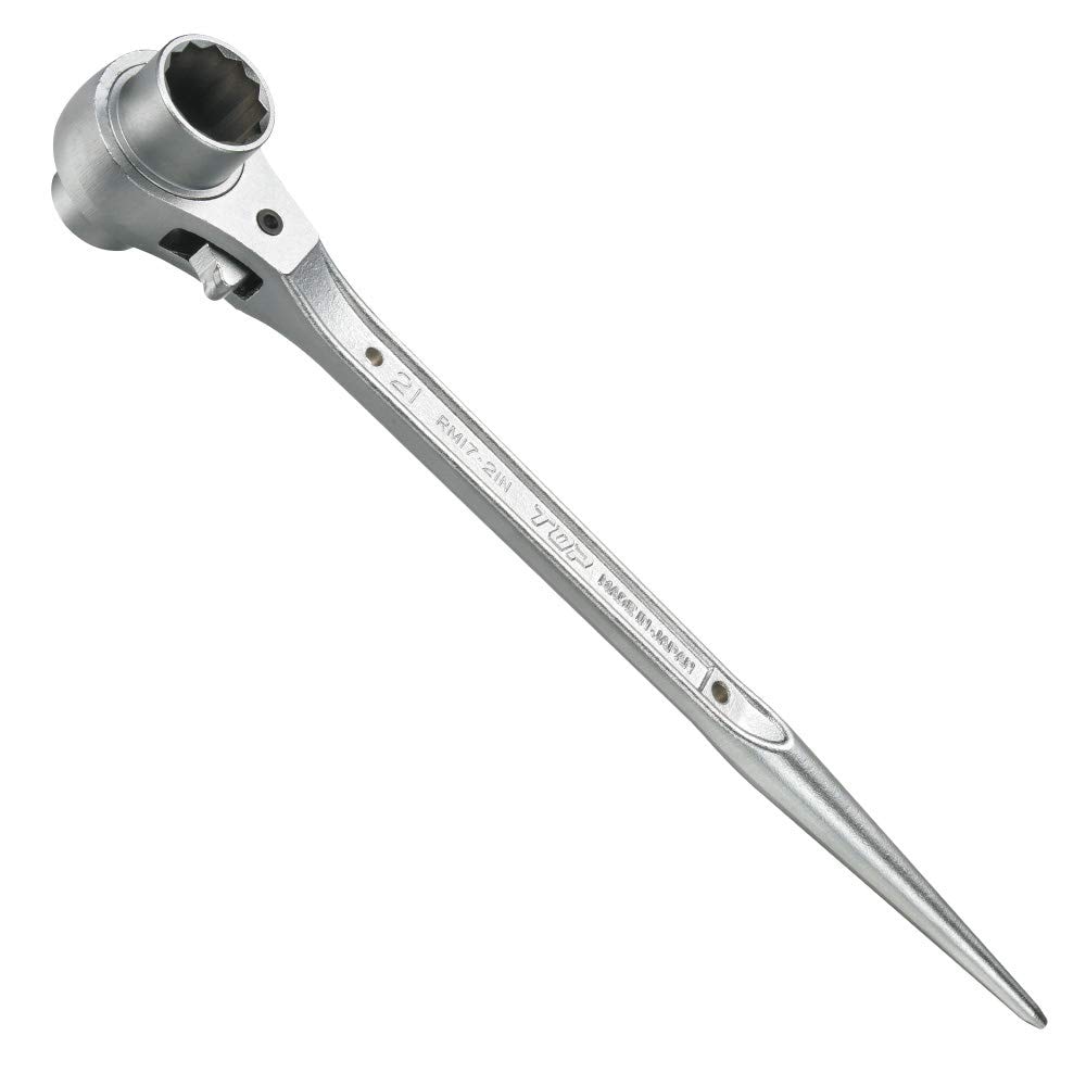 トップ工業 TOP 両口ラチェットレンチ メッキ仕様 RM-19×24N-ST