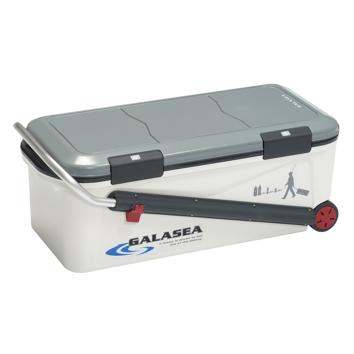 【送料無料】サンカ ギャラシー 50 アクティブシャフト グレー 50L 大型 クーラーボックス キャスター付 GS-A50GY/WH クーラーボックス