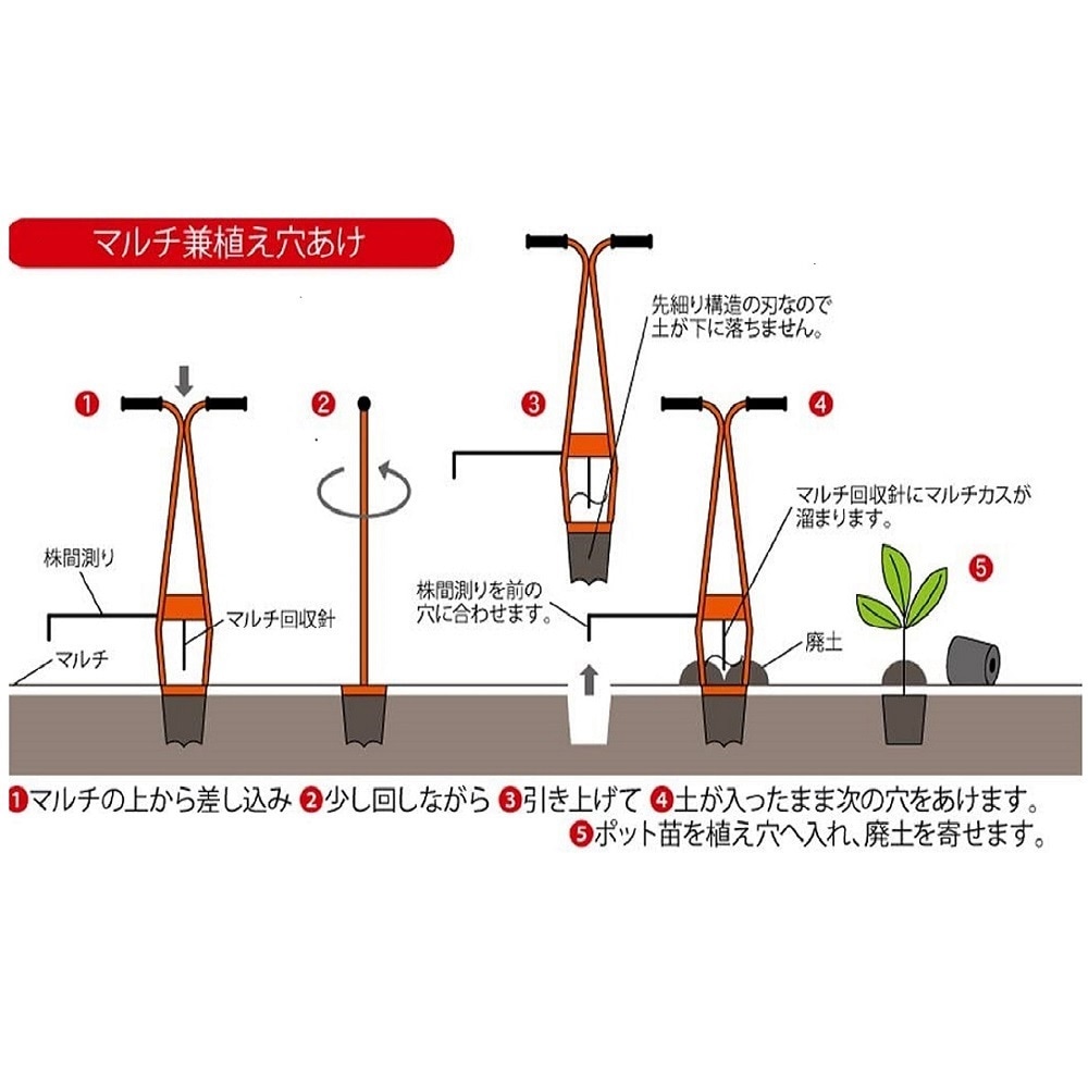 送料無料】サンエー 植穴あけ器 ホーラー H150 | 土農工具・鋏・鎌,土