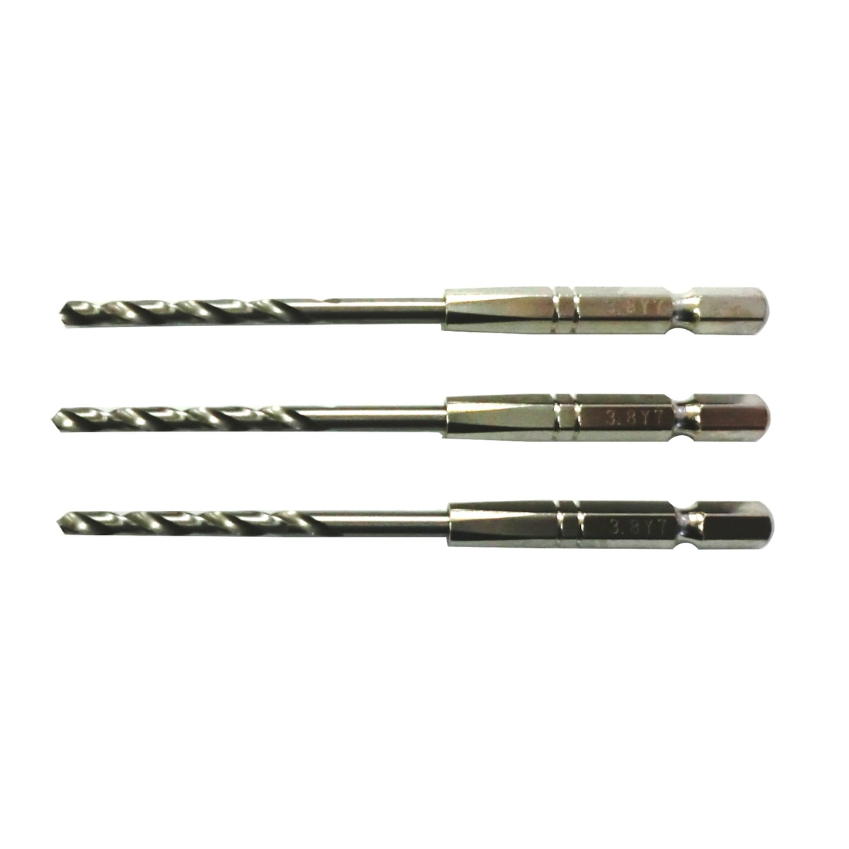 トップ TOP 電動ドリル用六角シャンク 鉄工ドリル 3.8mm 3本セット EDT