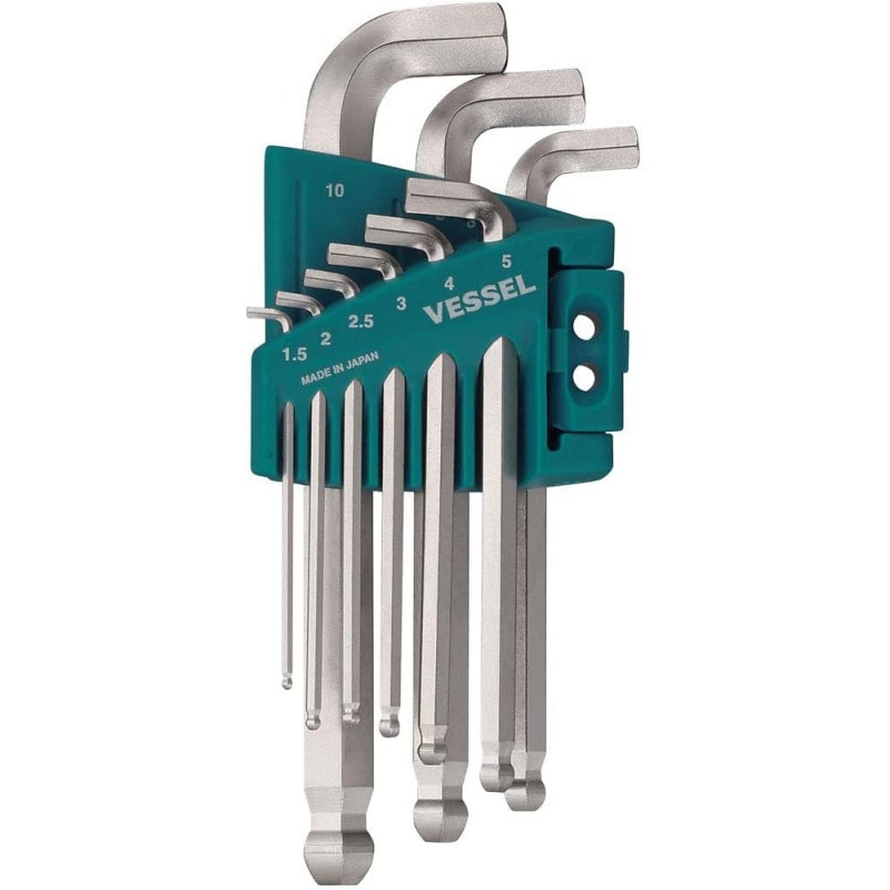 ベッセル VESSEL 本締めボールポイントレンチ 短軸 ショート セット 9本組 8209BP-S 143896